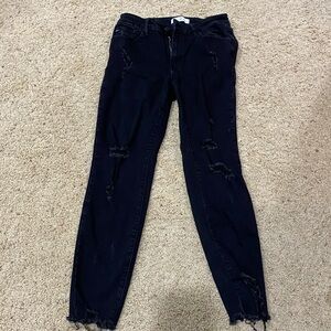 Jeans-RANCAN-LOS ANGELES-black stretch denim skinny-9/28